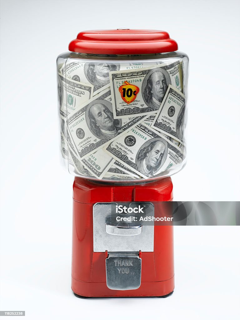 Money  Gumball Machine Stock Photo