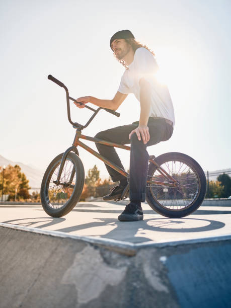 istock Bicycle Rider in a Skate Park 1182522496