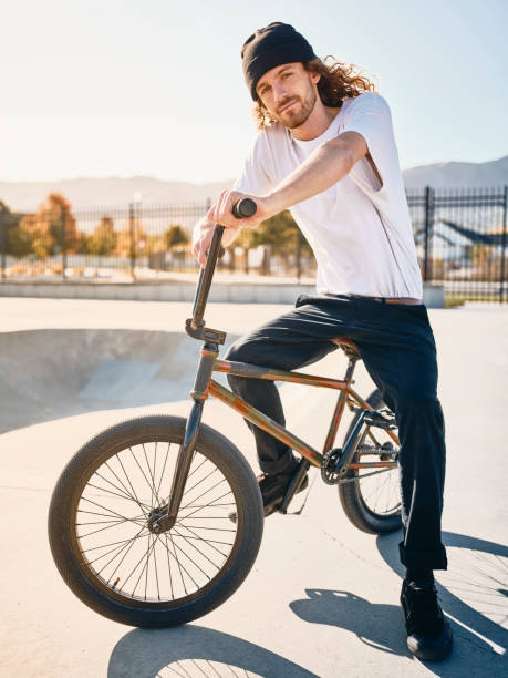 istock Bicycle Rider in a Skate Park 1182522503