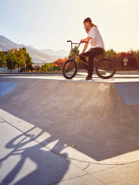 istock Bicycle Rider in a Skate Park 1182522514