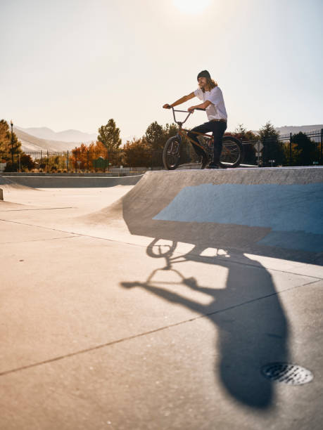 istock Bicycle Rider in a Skate Park 1182522541