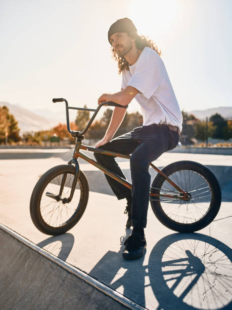 istock Bicycle Rider in a Skate Park 1182522581