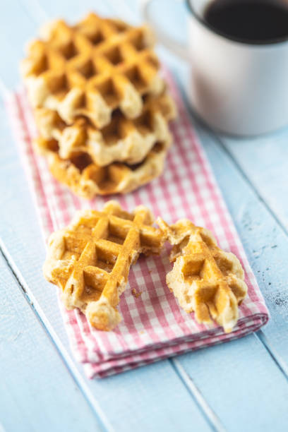 istock Tasty sweet waffles. 1182523858