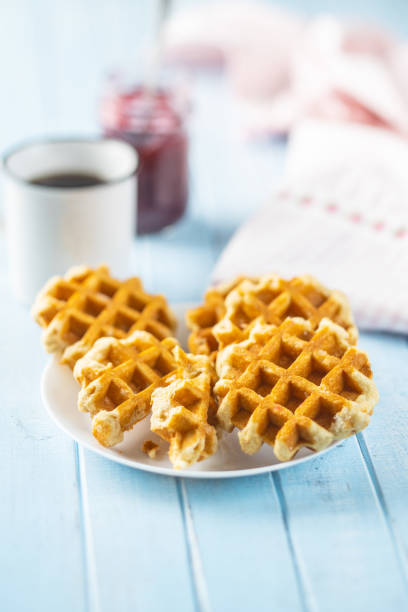 istock Tasty sweet waffles. 1182523949