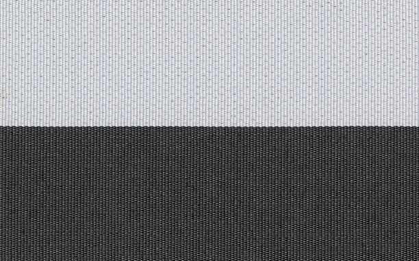 istock Closeup black and white color strip line sample fabric texture. Fabric line pattern design or upholstery abstract background. 1182524009