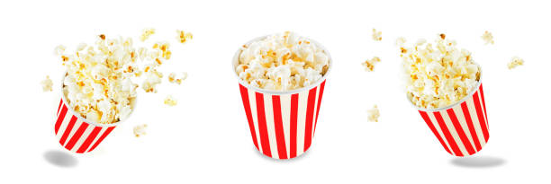 istock Popcorn with salt on a white isolated background 1182525382