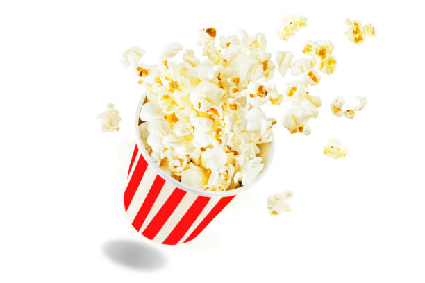 istock Popcorn with salt on a white isolated background 1182525402