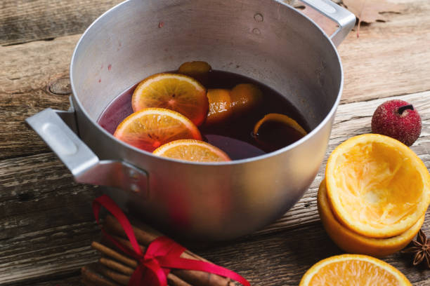 istock Mulled wine in rural bowl 1182528703