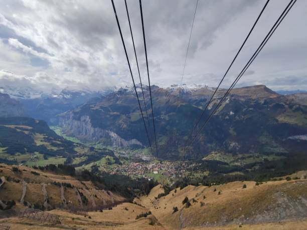 istock wengen, switzerland from high angle view from mannlichen 1182529128