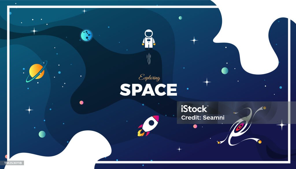 Exploration Backdrop Space Exploration Background Design Modern Gradient Vector Template ...