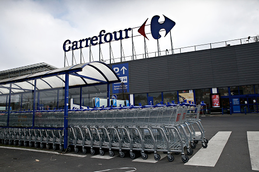 Carrefour supermarket in Brussels, Belgium on Jan. 27, 2018.