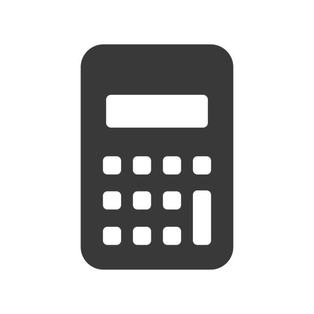 Calculator Icon Vector Calculator icon in simple vector format calculator stock illustrations