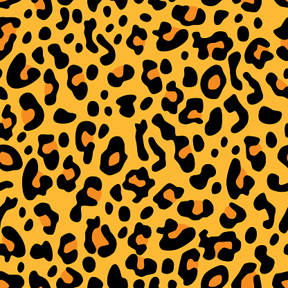 Vector illustration of leopard spots in a repeating pattern.