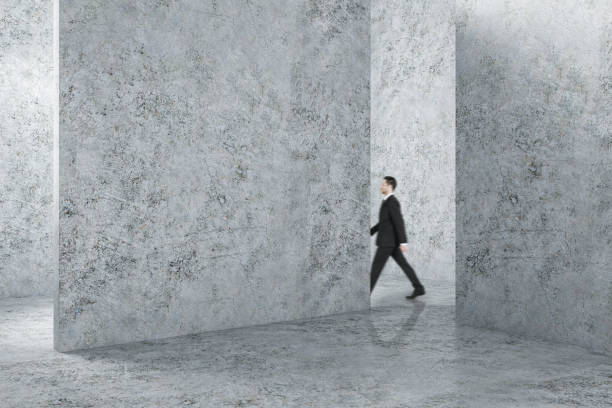 istock Businessman in interior with blank copyspace 1182540033