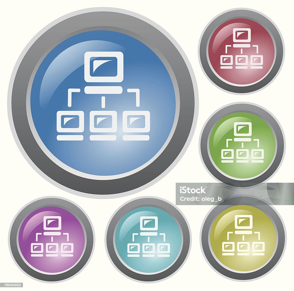 Network Button Icon Network Button Stock Illustration - Download Image Now - Blue, Clip Art ...