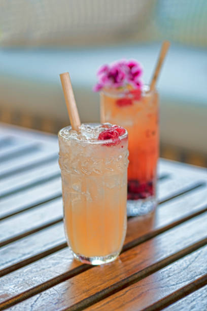 istock Summertime refreshment ,cocktails beside swimming pool 1182541183