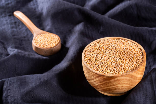 istock Sinapis alba - Organic mustard seeds 1182542031