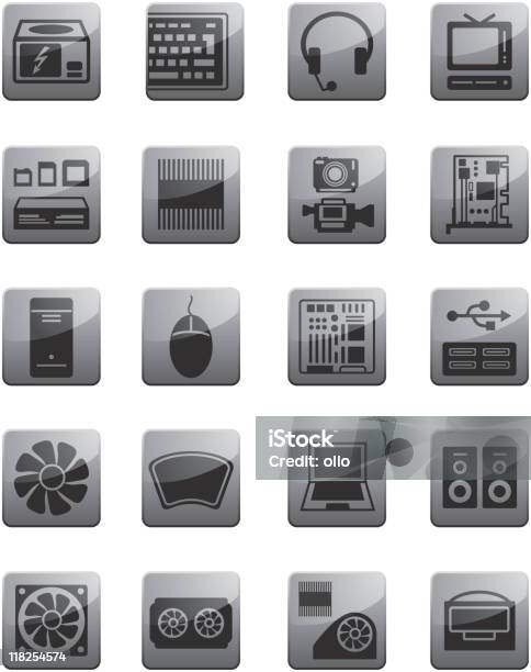 아이콘 컴퓨팅 장비하드웨어 0명에 대한 스톡 벡터 아트 및 기타 이미지 - 0명, 가방, 가정용 캠코더
