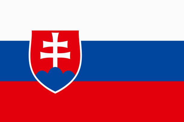 A Slovakia flag background illustration red blue white cross A Slovakia flag background illustration red blue white cross що буде далі в Україні stock illustrations