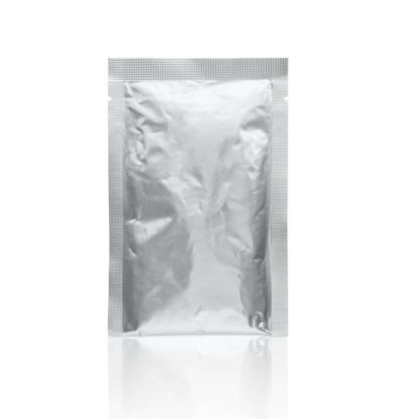 istock blank aluminum foil sachet packaging isolated on white background with clipping path 1182549537