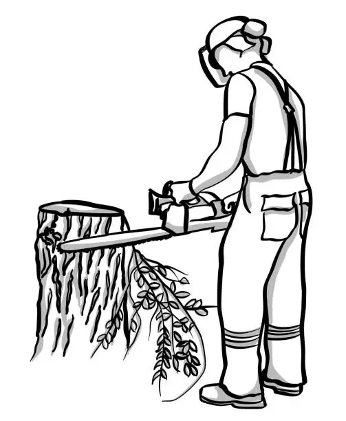 Vector illustration of Tree Removal Service