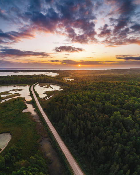 istock Lake Kaieris and a lonely road 1182558857