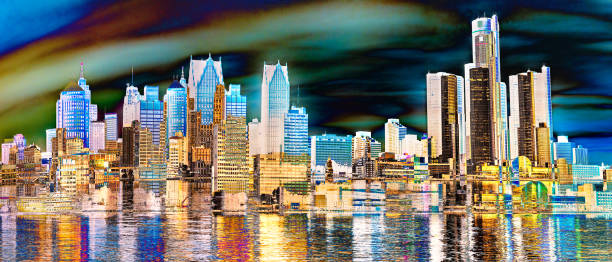 istock Detroit, Michigan - Abstract 1182558937