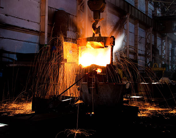 istock Glowing, molten hot steel 118256170