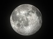 Full Moon on a Clear Night stock photo