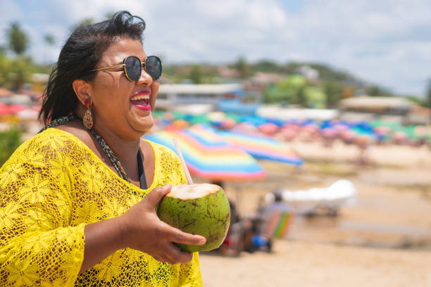 Coconut Water, Drinking, Brazil, Beach, Summer