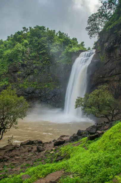 Famous Dabhosa Waterfall near Jawhar Town,Thane,Maharashtra,India