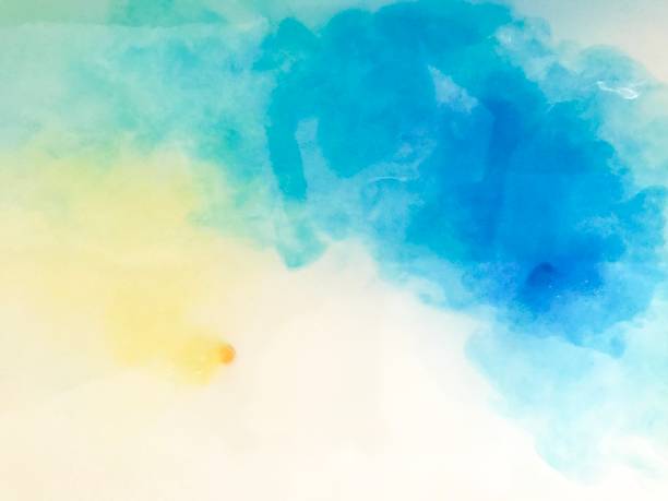 istock Watercolor background texture abstract  blue and yellow 1182570622