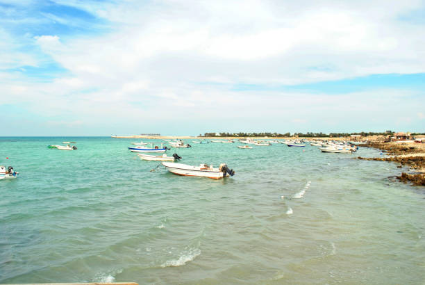 Fishermen boats inside the sea