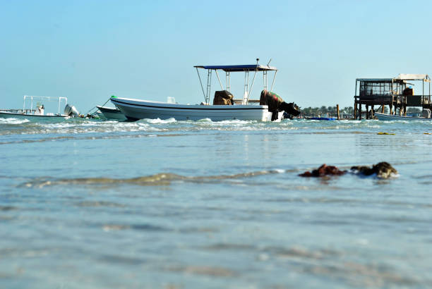 Fishermen boats inside the sea