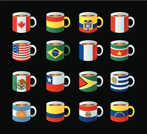 Vector illustration of Coffee of the Americas