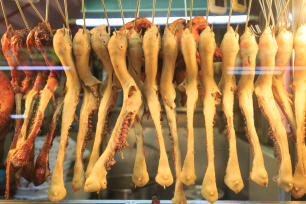 southeast style chicken rice stall window closeup view
