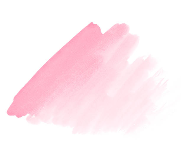 istock Pink watercolor paint stain space 1182580307