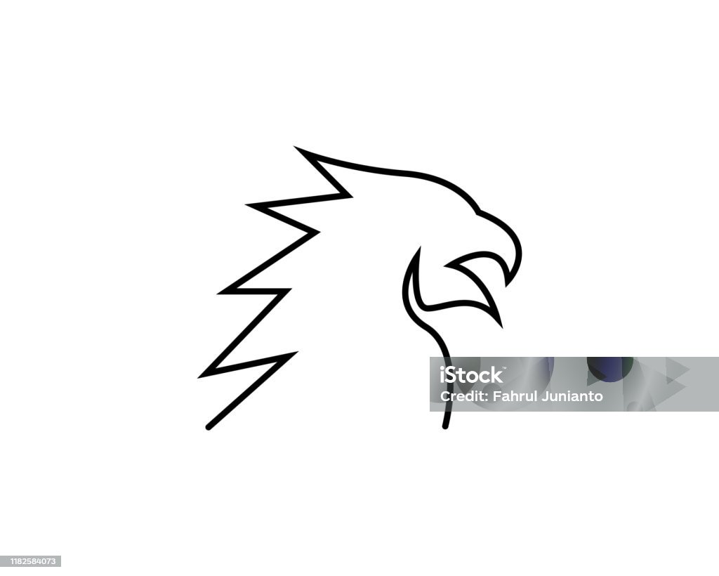 Headd Line Vector Eagle Head Line Vector Illustration Stock Illustration - Download Image ...