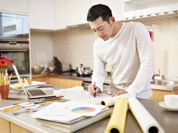 istock asian freelance designer working from home 1182588031