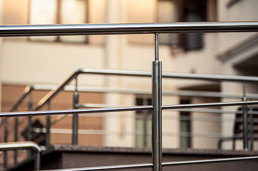 Stainless steel metal railings outdoor modern buildings