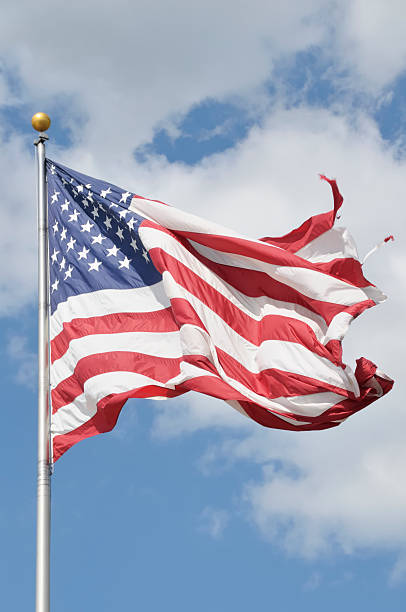 istock Tattered American Flag 118259454