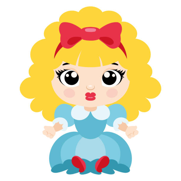 Illustration Of A Cute Doll Flat Icon Stock Illustration - Download Image  Now - Doll, Eye, Art - iStock