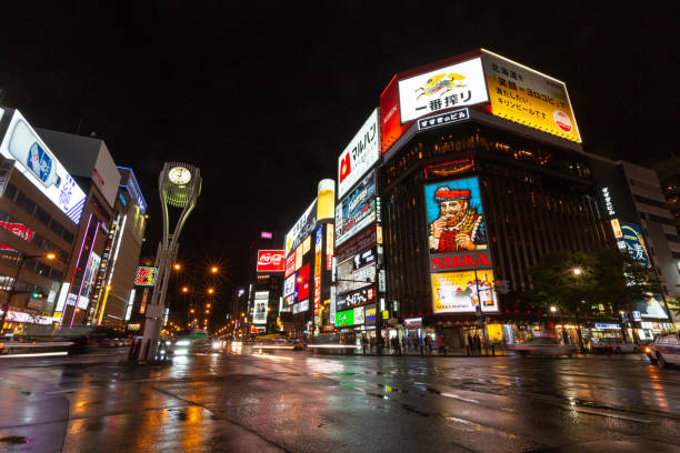 Sapporo Susukino at night, Hokkaido, Japan