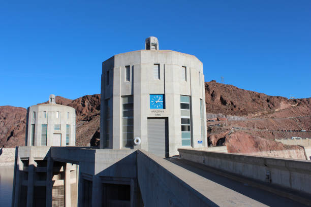 Hoover Dam is a concrete arch-gravity dam in the Black Canyon of the Colorado River, on the border between the U.S. states of Nevada and Arizona.