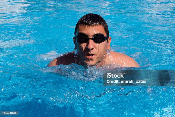 Man Swimming In The Pool Stock Photo - Download Image Now - 16-17 Years, 20-29 Years, Active Lifestyle