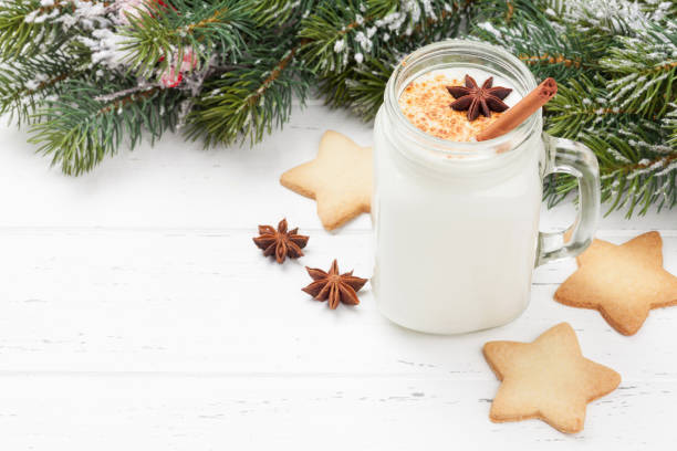 istock Eggnog. Traditional christmas cocktail 1182604971