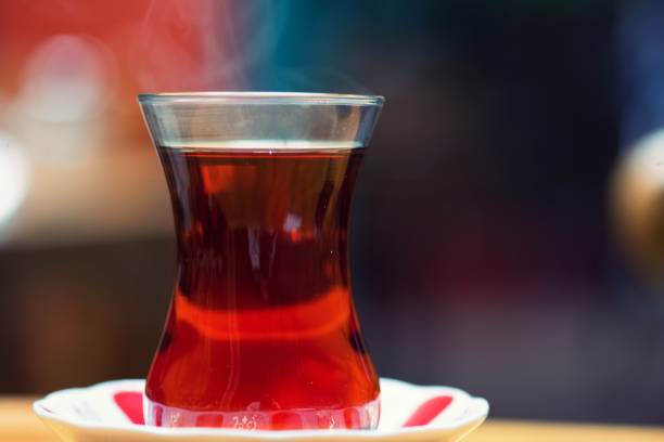istock Turkish tea served in a glass 1182608029