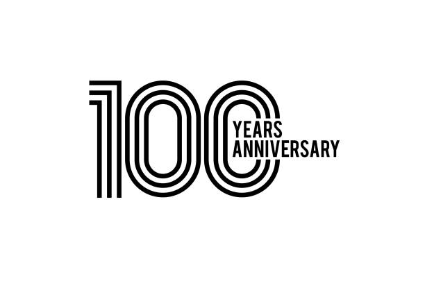 100周年記念デザイン ベクターアートイラスト