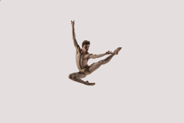 istock Modern ballet dancer. Contemporary art ballet. Young flexible athletic man. 1182608810