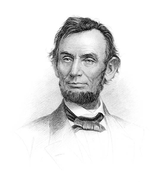 Portrait of President Abraham Lincoln  president illustrations stock illustrations